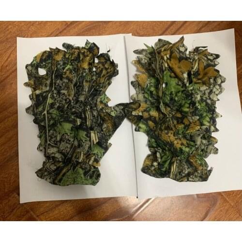 Sneaky 3d camo comfortable durable slip-resistant gloves 3d sheet paintball gloves good concealing effect poultry watching