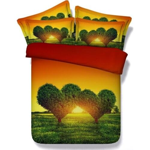 3D Love Tree Bedding sets quilt duvet cover set bed in a bag sheets bedspread linen Cal King Queen size full double twin 4pcs