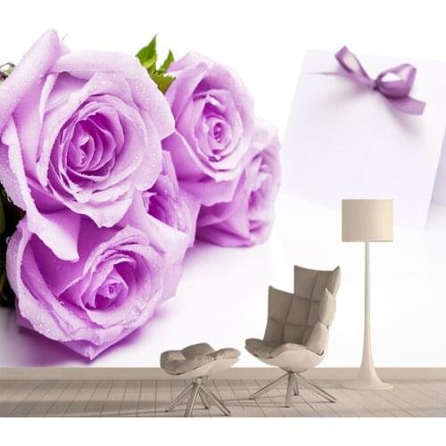 8d Silk Rose Wallpapers for Living Room Mural Wallpaper 3d Wall Contact Paper Papers Home Decor Self Adhesive Flower Murals Roll