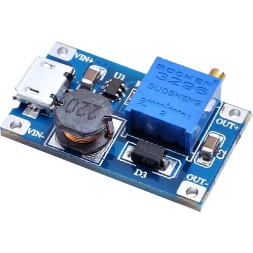 DC DC Voltage Converter Step Up Boost Adjustable Booster Step-up Adapter 2A Micro USB Module 2V-24V to 5V 9V 12V 28V Board