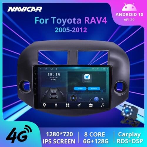 2din Android 10.0 Car Radio For Toyota Rav4 2005-2012 Car Multimedia Player 2 Din Stereo Receiver Car Intelligent System 2Din