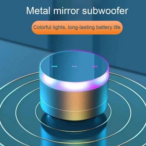 A51 Speaker Fine Workmanship Breathing Lights Multifunctional Mini Wireless Bluetooth Speaker with TF Card Slot for Home