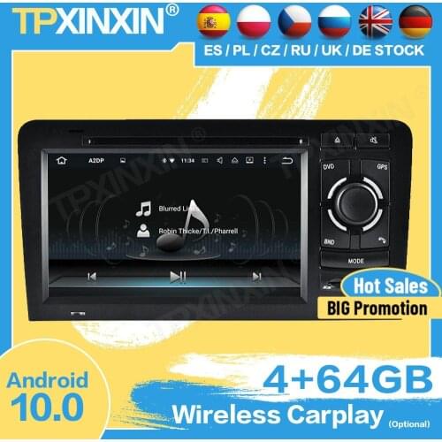 Carplay Car Radio Stereo With Screen Android For Audi A3 2003 2004 2005 2006 2007 2008 2009 2010 2011 GPS Player Audio Head Unit