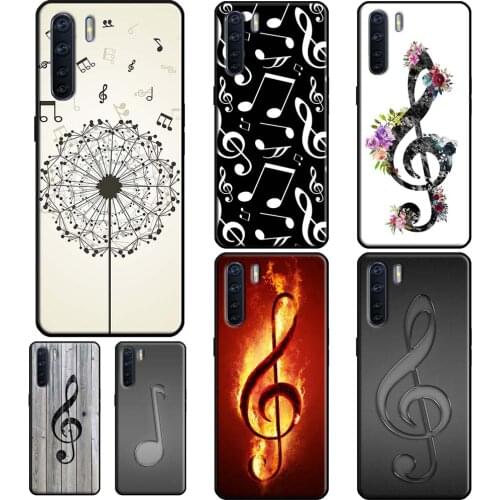 Treble Clef Music Note For OPPO A91 A83 A15 A1K A5S A31 A53 A5 A9 2020 F5 F7 A52 A72 Reno 2 Z 4 Pro Phone Cover