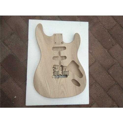 Electric Guitar Ash Body,3S Route No Paint Fit For Single Wave Electric Guitar BJ-5