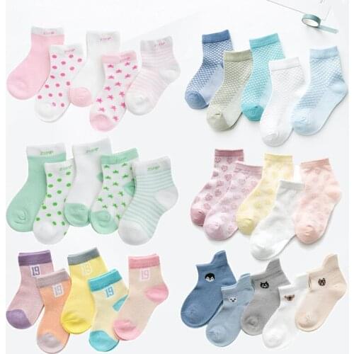 Hi-Q soft Cotton Cartoon Baby Socks Spring Summer Cute Infant Baby Socks Boy Girl Ultrathin Casual Mesh Children cotton Socks
