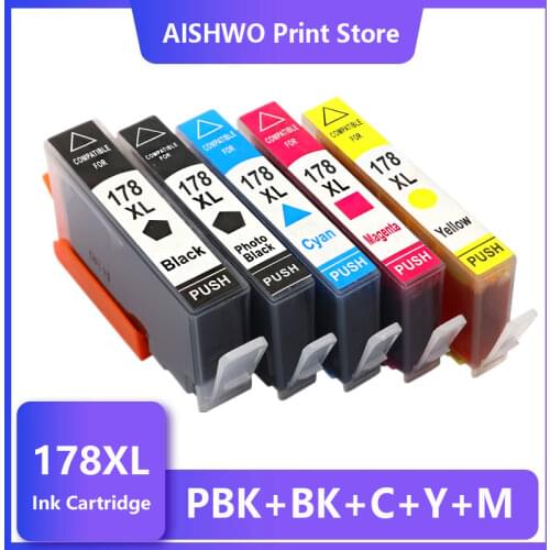 ASW compatible Ink Cartridge for HP 178 for HP178 178XL Photosmart 5510 5515 6510 7510 B109a B109n B110a Printer