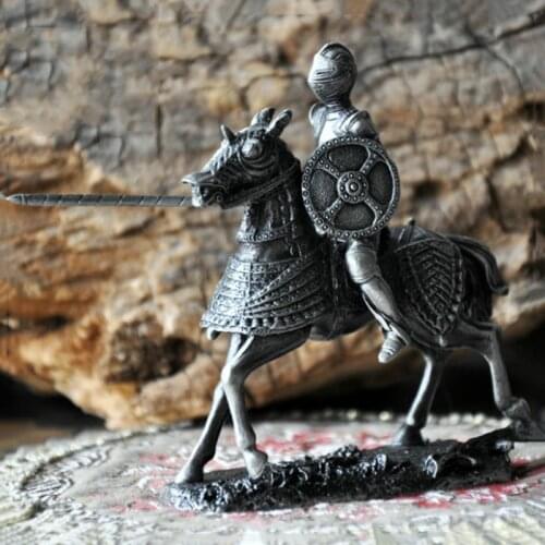 Classical European Tin Soldier The Medieval Knight Of Temple Classic Knights Figurines Man Gift GY45