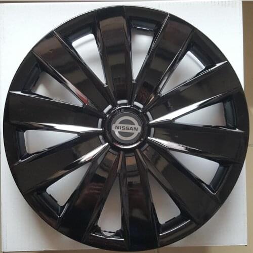 Car Wheel Rim Cover R15 Piano Bright Black Hub Flexible Trim Cap For Nissan 15 inch With 4 Pcs Logo ABS Plastic High Quality