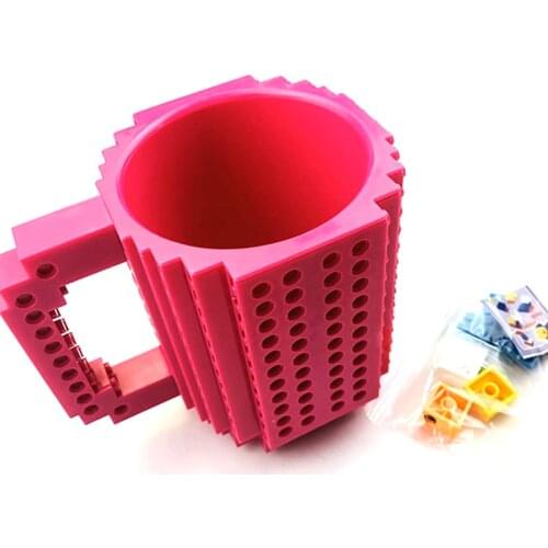 Creative Milk Mug Coffee Cup Creative Build-on Brick Mug Cups Drinking Water for LEGO Building Blocks Design Christmas Mug