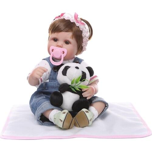 16inch Reborn Doll Newborn Baby That Look Real, Real Touch Silicone Limb and PP