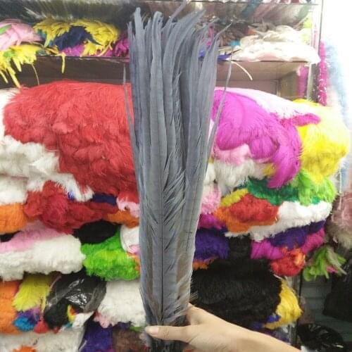 Hot Beautiful 200pcs Pretty 20-22inches/50-55cm Gray Pheasant Feather Wedding Decoration Party Supplies Feathers