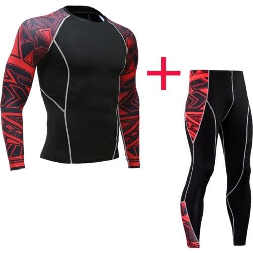 Mens Compression underwear Sports rashgard Male MMA Tactics leggings Stretch T-shirt bodybuilding clothing thermal underwear