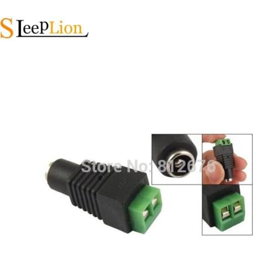 Sleeplion Wholesale 5.5mm x 2.1mm DC Power Cable Female Connector Plug for CCTV Camera,50 PCS