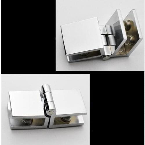Cabinet Door Hinge /Glass Clips Clamp For Showcase Cupboard Single And Double Glass No Hole Furniture Hardware 90/180 Degree