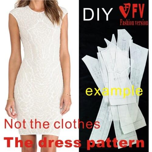 Dresses Sewing Pattern Template KNIT Elasticity is very big Cutting drawing Clothing DIY ((Not selling clothes)) BLQ- 124