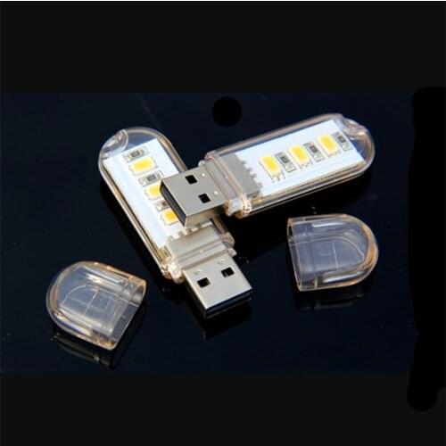 Portable Mini USB 3LED lamp Book lights 420MA 2.3W 5V Camping Bulb For PC Laptops Reading Night light Emergency Atmosphere Light