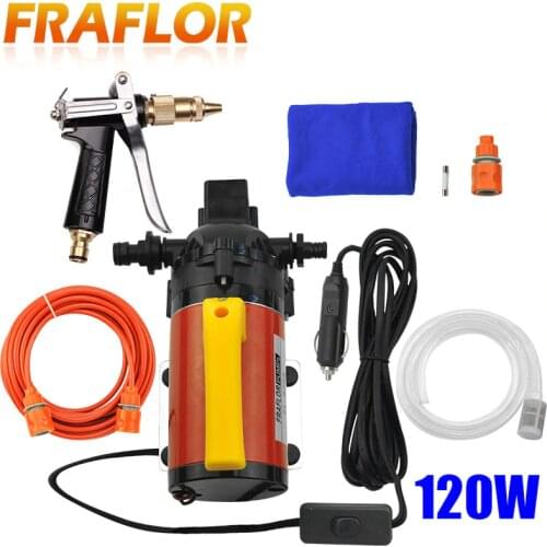 12V 120W High Pressure Self-priming Electric Car Wash Washer Washing Machine Water Pump with Cigarette Lighter Home Cleaner