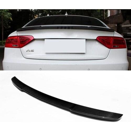CEYUSOT FOR Audi A5 S5 real carbon fiber spoiler 2008 -2016 S5 2/4door sedan Car trunk spoiler tail lip wing accessories V style