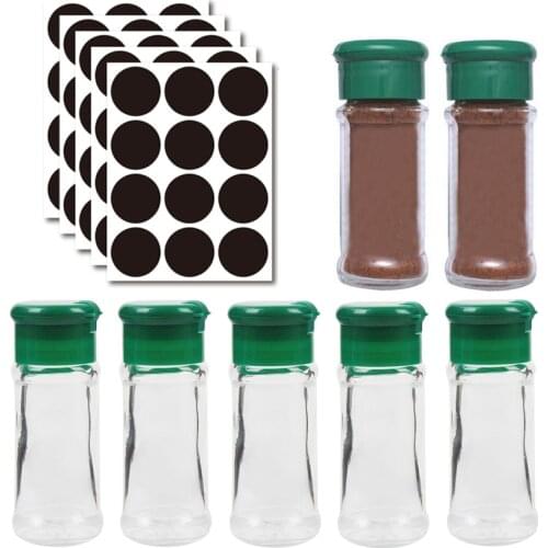 Glass Seasoning Bottles BBQ Cooking Pepper Cumin Bottles Spice Shaker Barbecue Salt Condiment Container