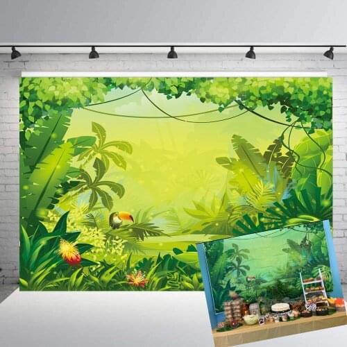 BEIPOTO Vinyl Animation-Jungle Photography Backdrop Photo Background Kids Studio Props Children Birthday Baby Shower Booth props