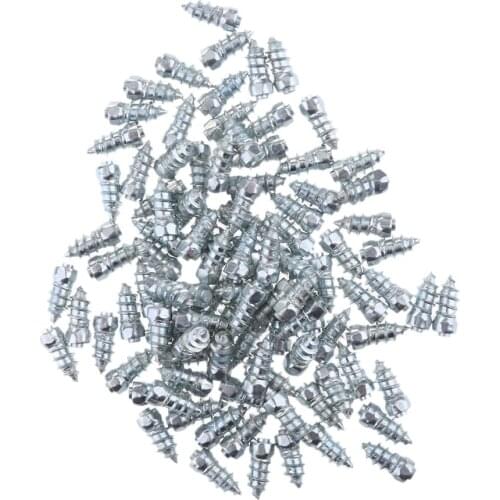 100pcs Alloy Motorcycle Car Tire Anti-slip Stud Screws Snow Spikes H15 15mm