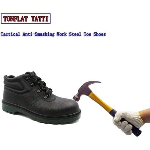 Military Tactics Work Anti-smashing Anti-piercing Steel Head Help Leather Anti-static Double Density Pu Winter Cotton Labor Shoe