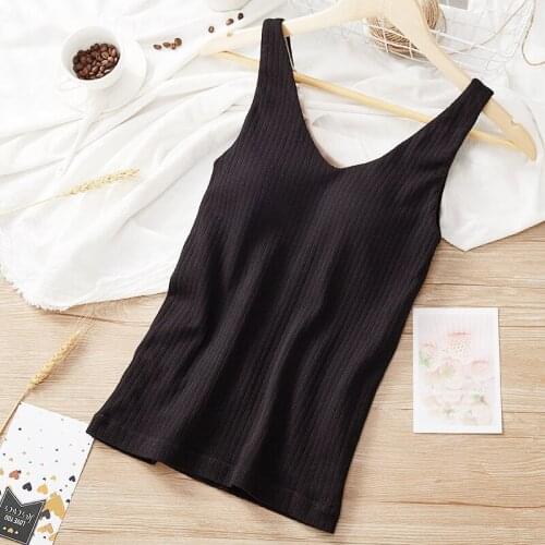 Women 2021 Winter Warm Thick Underwear Female Plus Cashmere Tight Tank Tops Ladies Body Shape Thermal Stretch Vest Tops E276