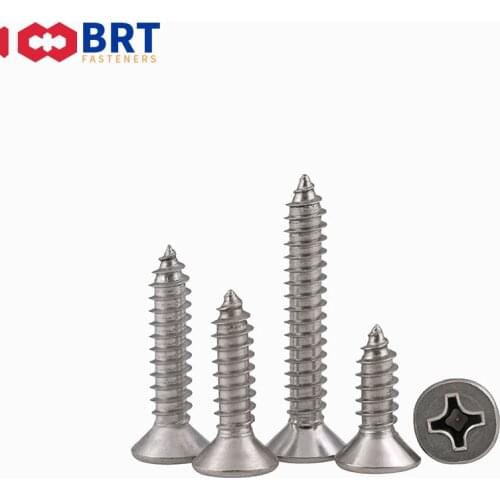 10/50pcs M1.2 M1.4 M1.7 M2 M2.6 M3 M4 M5 M6 Micro Small Lengthen 304 Stainless steel Cross Phillips Flat Countersunk Head Screw