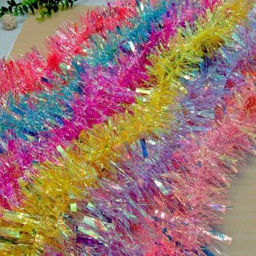10Pcs 2M Christmas Decoration Color Bar Strip Birthday Party Supplies Scene Decoration Kindergarten Layout Color Strips Tops