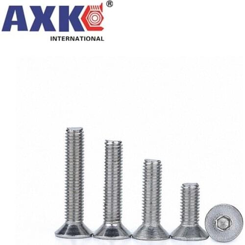 10pcs UNC 1/4-20 US Coarse Thread 304 A2-70 Stainless Steel Hex Hexagon Socket Flat Countersunk Head Screw Bolt