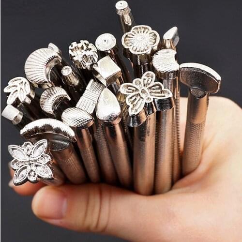 20Pcs/Set Manual Hand Sewing Leather Art Leather Leather Carving Tool Set DIY Fine Handwork Artifact New Leathercraft Splitters