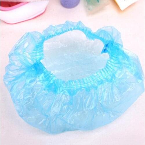 3PCS Temporary Shower Caps Elastic Plastic Cap Hats Women Ladies' Waterproof Bathing Cap Designer Travel Supply Wholesale