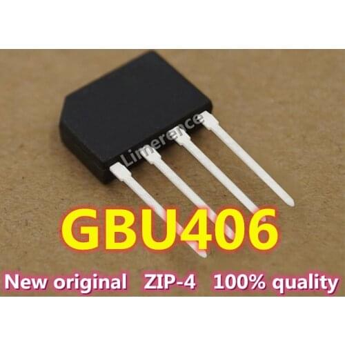 5PCS GBU406 600V 4A ZIP new and original IC Support recycling all kinds of electronic components