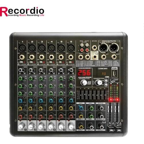 GAX-MR6 Factory Wholesale 6 Channels Professional Digital Audio Video Mixer