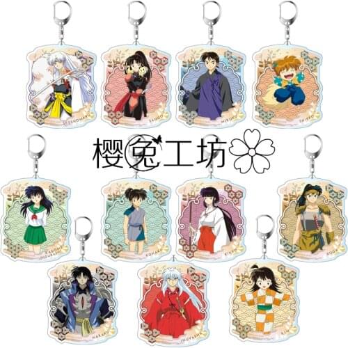 Anime Yashahime: Princess Half-Demon Inuyasha Sesshoumaru Kagome Kikyo Acrylic Keychain Pendant Cartoon Itabag Keyring Toy Gift