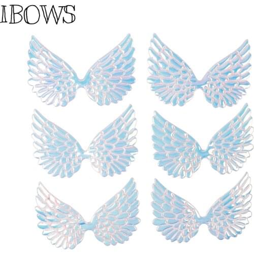 10pcs 95mm BIG Angel Wing Appliques Single Side Iridescent Fairy Cupid Wing Patches DIY Patch Baby Toy Headwere Accessories