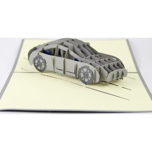 Luxury sports car life card/3D kirigami card/ handmade greeting cards gift for men Free shipping