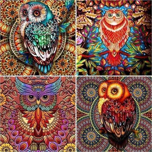 Evershine Diamond Painting Owl Rhinestone Pictures 5D DIY Diamond Embroidery Sale Animals Full Square Mosaic Home Decor