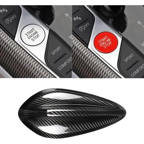 Carbon Fiber Shark Fin Car Antenna Cover Start Stop Switch Styling Modification Auto Parts Accessories for BMW 3 Series G20
