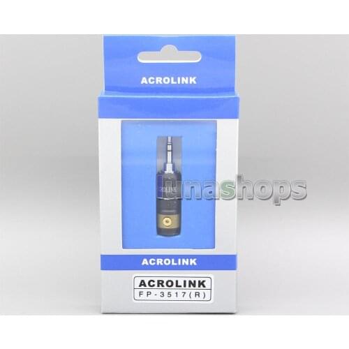 LN005023 L Size Acrolink FP-35 3.5mm Gold/Rhodium Plated DIY Barrel Connector Adapter