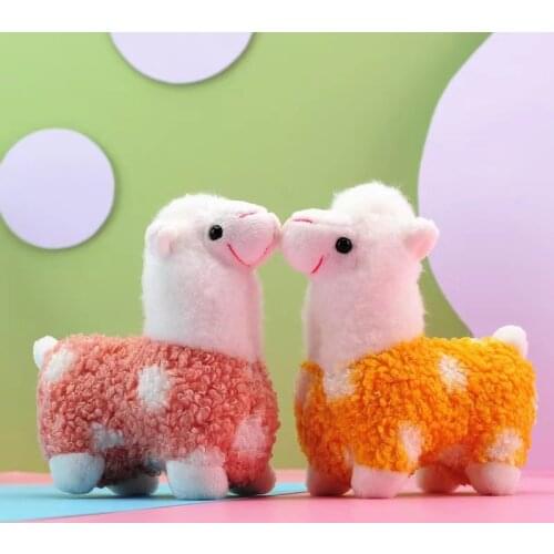 Kawaii Car Accessories Cute Alpaca Doll Small Charm Cute Plush Toys Doll Backpack Charm Animal Crossing Plush Keychain