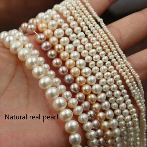 Natural Freshwater Pearl Loose Beads Near Round True Pearl Handmade Pearl Packaging for Bracelet Necklace Jewelry Accessories