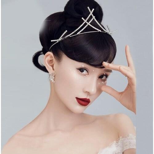 New Bridal Princess Crown Headband Crystal Tiaras and Crowns HairBand Rhinestone Wedding Party Jewelry Hair Accessories