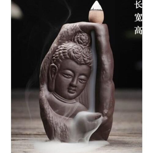 TOP BEST business gift # HOME OFFICE "CHAN DAO" Buddha sand-fired porcelain pottery Aroma Burner Incense Burner + free Incense