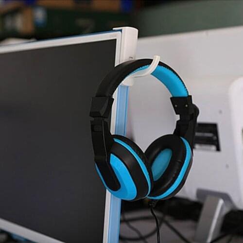 FFFAS Headphone Stand Glue Holder Support Bracket Hook Wire Organizer Winder Pothook for PC Computer Notebook Internet Bar
