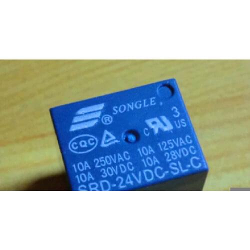 10pcs SONGLE Relay 24V DC SPDT Relay SRD-24VDC-SL-C