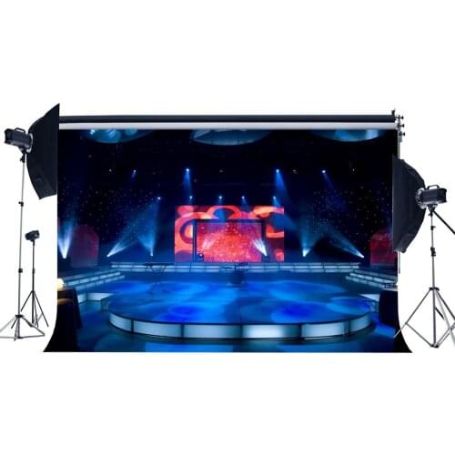 Luxurious Stage Show Backdrop Band Concert Backdrops Bokeh Shining Stage Lights Lantern Interior Photography Background