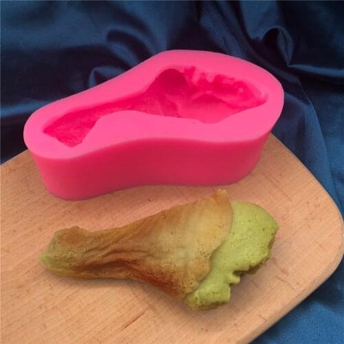 3D Chicken Leg Fondant Silicone Mold DIY Handmade Soap Clay Resin Mold Chicken Leg Shape Pastry Chocolate Mould Baking Tool