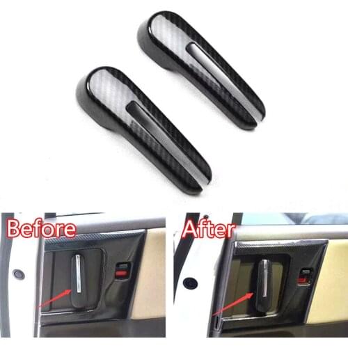 Carbon Fiber Style Car Rear Door Handle Switch Decoration Cover Stickers For Honda Odyssey 2015 2016 2017 2018